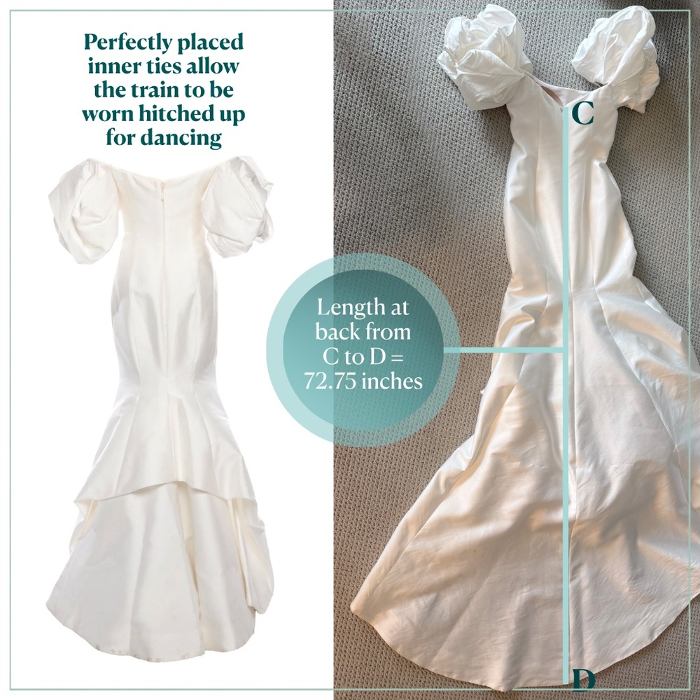 $8500 Monique Lhuillier ‘Admire’ Mikado Silk Runway Bridal Gown - Picture 12 of 16